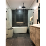 Sero-Frameless Sliding Door Wall to Wall 3 Panels Set Up Shower Screen 1551-1600*2000H